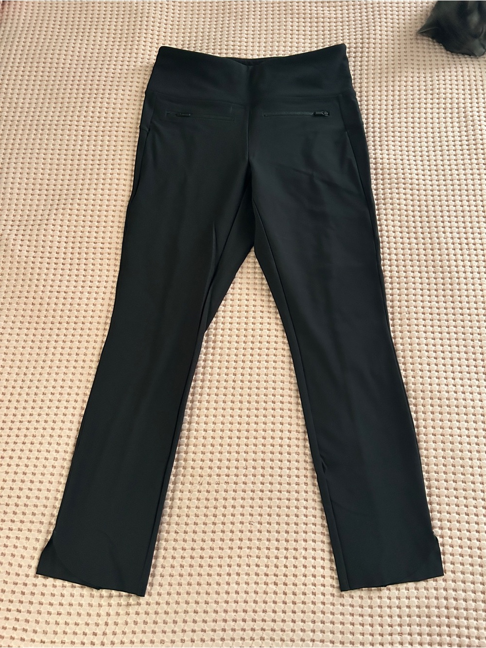 Athleta Stellar Crop Pants Womens Medium Black Stretch Euroluxe Pull On Gym Yoga